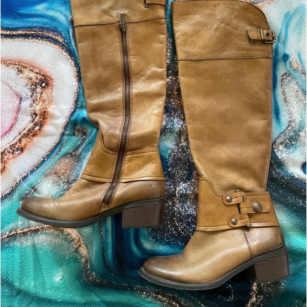 VINCE CAMUTO Leather Over-the-Knee BOOTS Size 6B 36